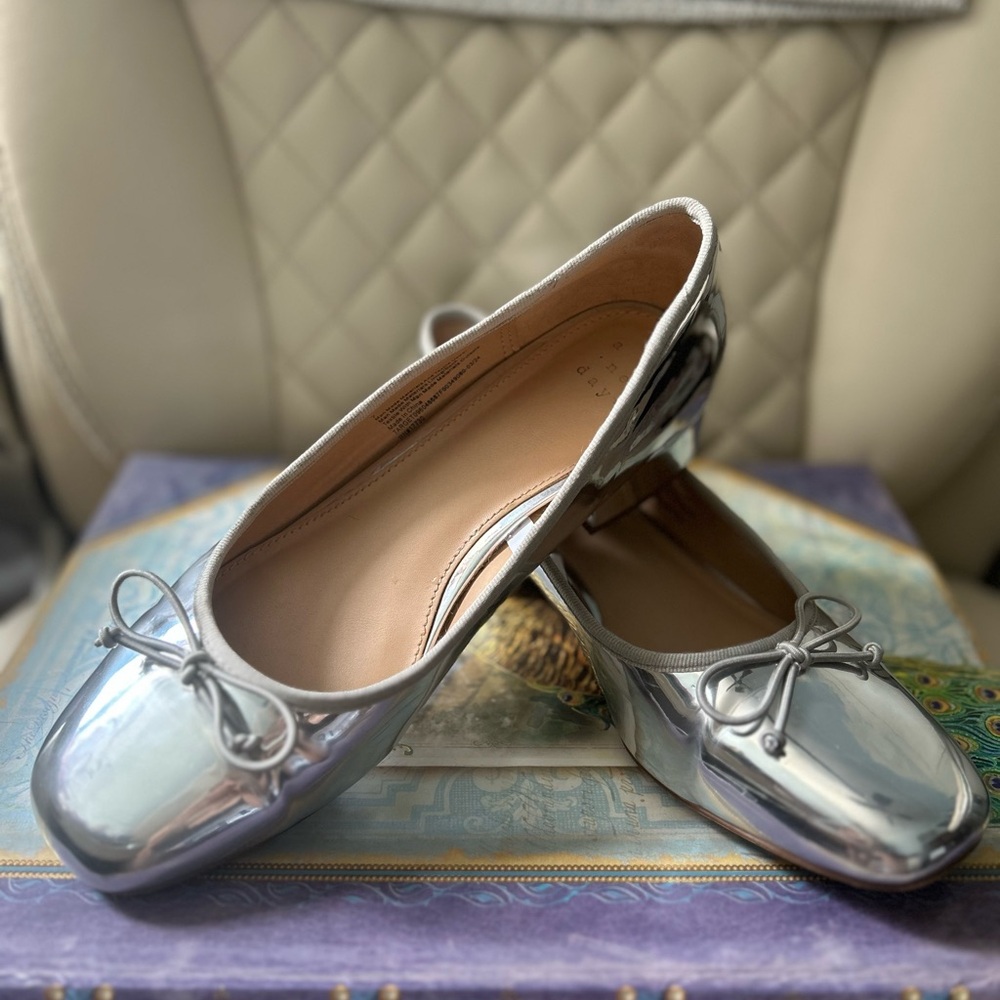 Silver Ballet Pump